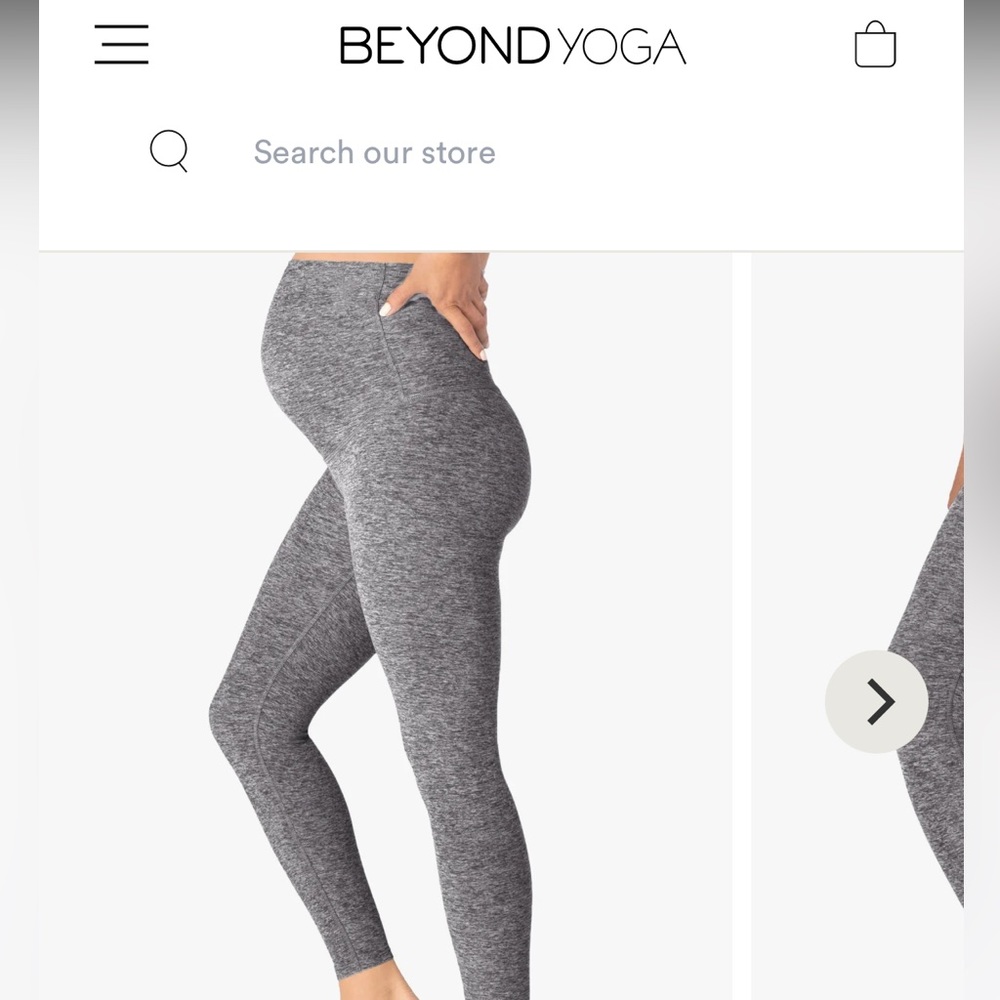 Spacedye Love the Bump Midi Maternity Legging- dark charcoal -almost black.
